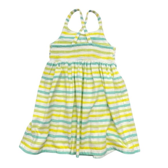 TOMMY BAHAMA Girls Dress Size 4 Yellow Blue Striped Summer Fun Party Beach 5-38 - Picture 2 of 8